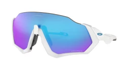 Oakley Flight Jacket Gloss White Blue / Prizm Sapphire