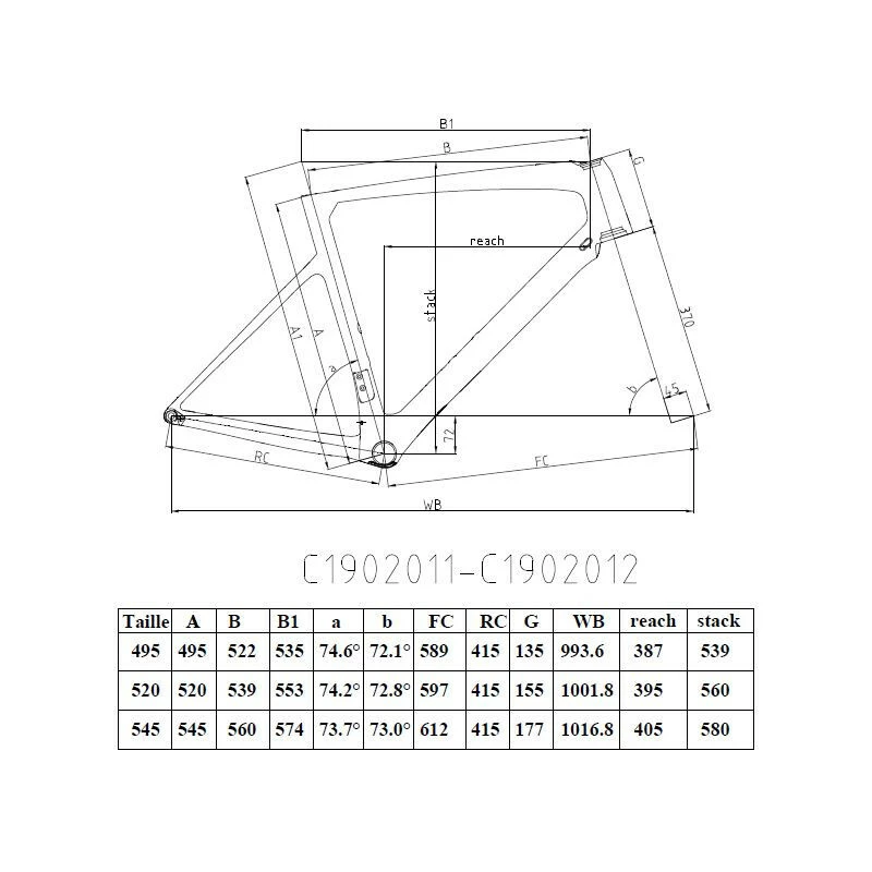 Cadre EXS Carbone 700 Aero - Taille Small â Image 7